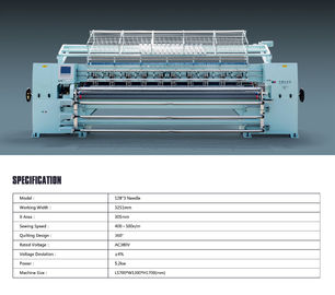 High Speed Computerized Multi Needle Quilting Machine With Infrared Sensors Protector