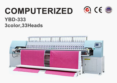 Tricolor Computerized Embroidery Machine , Automatic Quilting Machine Easy Operation